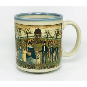 Otagiri Japan Coffee Mug Love One Another Family Illustration Countryside Scene